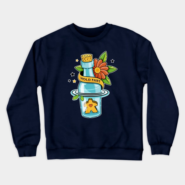 Isolated Meeple - Hold Fast Crewneck Sweatshirt by east coast meeple